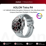 Aolon Tetra R4 Smart Watch AOD AMOLED Screen 24-Hour Health Monitoring Custom Wallpapers Sports Stra