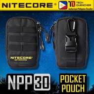 Nitecore NPP30 Pocket Pouch - 500D Water Resistant Polyester Fabric - Expansion Straps - Bag