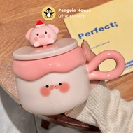 [Penguin] Ceramic cups, birthday ceramic cup Set, meaningful gifts for lovers, friends and relatives