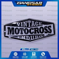 Emblem logo vintage motocross / emblem timbul trail vintage / sticker trail jadul / stiker logo vint