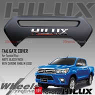 Hilux E G V CONQUEST 2021 to 2025 Trunk Tail Gate Handle Cover Matte Black with Hilux Logo ( Hilux a