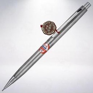 絕版! 台灣 SKB 文明鋼筆 全金屬銀色直條紋自動鉛筆