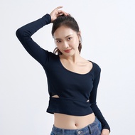 [ERSS] Little Spicy Set Top Brand New Sexy Small Waist Short Version Long TEE-Female Husband Blue Li