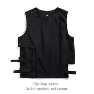 Streetwear Summer Workwear Vest for Men Loose Hair Stylist Streetwear Irregular Streetwear Hip Hop S