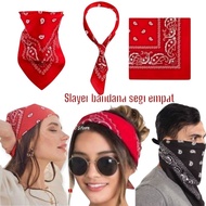 2PCS SLAYER SQUARE BANDANA WITH BATIK MOTIF/MULTI-FUNCTION SQUARE SLAYER SHAWL SIZE 53X53CM