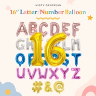[SG Seller] 16 inch Number Balloon | Alphabet Letter Balloon | Birthday Balloon Party Decoration