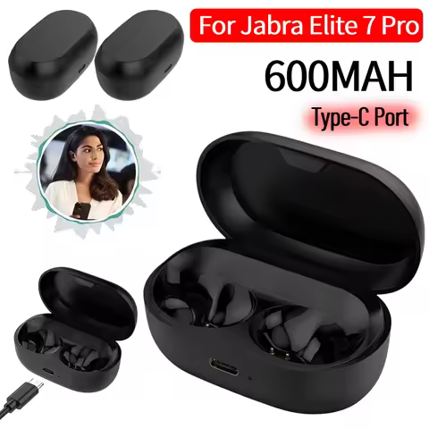 1/2Pcs Wireless Charging Case for Jabra Elite 7 Pro Earbuds Type-C Port Replacement Earphone Charger