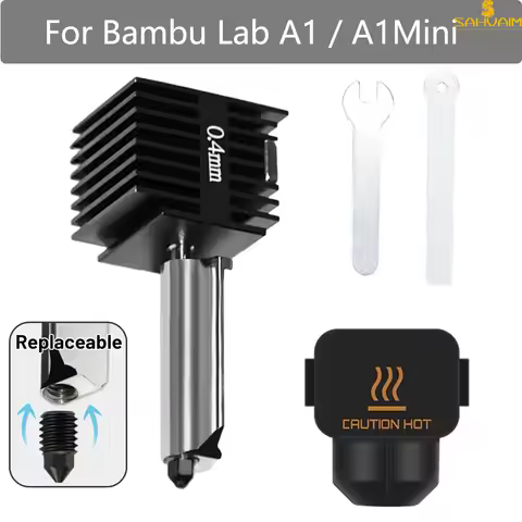 For Bambu Lab A1 Nozzle Bambu Lab A1 Mini Nozzle Kit Brass Hardened Steel 0.2 0.4 0.6 0.8 For Bambul