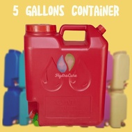5 Gallon Slim Jug Water Container Pitcher with Faucet RED