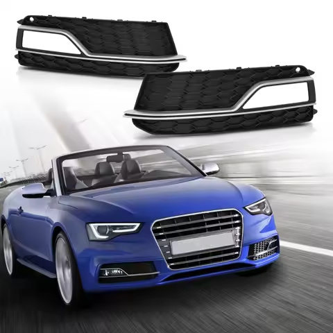 New Front Bumper Fog Light Grille Cover Suitable for 13-16 Audi S5 A5-S-Line 8t0 807 681 M/P, 8t0 80