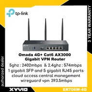 TP-LINK ER706W-4G Omada 4G+ Cat6 AX3000 Gigabit VPN Router