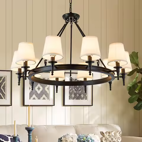 Mid century chandelier Black Vintage Chandelier Bedroom Kitchen island Chandeliers E14 candle chande