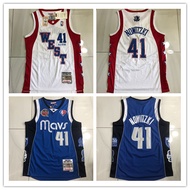 Full Embroidered Basketball Jersey Mavericks Jersey Nowitzki Doncic Irving Wade