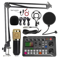BM8 Condenser Microphone Microphone V8S Mobile Phone English Sound Card Computer Podcast F998 Set Fu