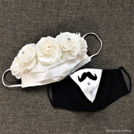 Bride & Groom Face Mask Set Wedding Couple Face Mask Men & Women Face Mask