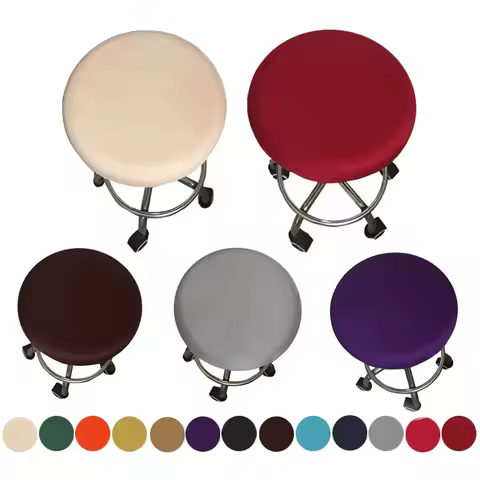 HOLAROOM Round Chair Cover Spandex Bar Stool Cover Elastic Seat Covers Home Nursery Chair Stretch Ch