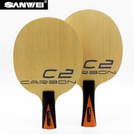 SANWEI C2LD Table Tennis Blade 5Wood+2Carbon Ping Pong Bat Paddle for Quick-attack with Loop