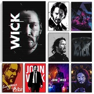 Poster Seni Kanvas Filem Klasik John Wick - Hiasan Dinding untuk Ruang Tamu dan Bar, Cetakan Seni Po