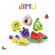 JIMU 6-IN-1 Fruit Block Sets Cute and Creative Fruit Series Building Block Party Set Block Toys Fun 