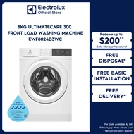 Electrolux EWF8024D3WC 8kg UltimateCare 300 Front Load Washing Machine with 2 Years Warranty