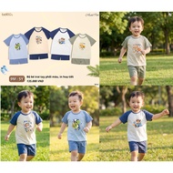 Modal Petit BERIOS B025 boys' Raglan shoulder strap short sleeve set.B046 (Size 9M-5Y)