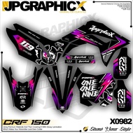 New ONE ONE ONE NINE DECAL HONDA CRF 150L SUPER GLOSS/FINISHING DOFF BY JPGRAPHICX