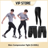 VIP [S-XXXL] Men Compression Tight Fitness Long Pants Sport Quick Dry Gym Yoga Slim Fit Elastic Body