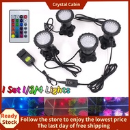 CRYSTAL CABIN LED กันน้ำครับ สำหรับสระว่ายน้ำ โคมไฟใต้น้ำ ไฟส่องตู้ปลา ไฟส่องใต้น้ำ RGB 36 LED