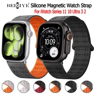 Beiziye Silicone Magnetic Strap For IWatch Series 11 10 46mm 42mm Sport Band For IWatch Ultra 3 2 49