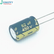 2PCS 450V82UF 82UF 450V Aluminum Electrolytic Capacitor high-frequency 16*25MM