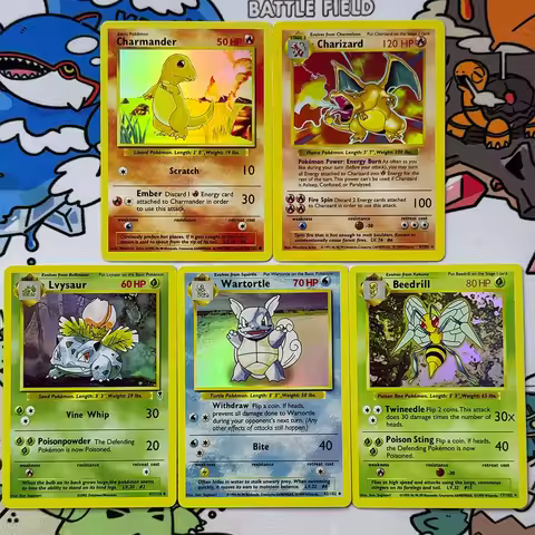 English Proxy 1999 P.M. Game #4 Charizard-HOLO Shadowless Collectible Card Self-made Charmander Lvys