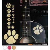 Animal Foot Prints (Solid White) Inlay Sticker