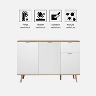 VHIVE Hamburg 1.2m Sideboard - 120cm 3 Doors 1 Drawer TV Storage Chest Cabinet Cupboard