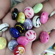 50pcs DIY beads acrylic beads face beads assessories for chains and phone pedants
