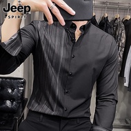 STAR FRUIT Người Đàn Ông Của áo tay dài Jeep Áo Sơ Mi Hợp Thời Trang Đa Năng Sọc Thanh Niên doanh nh