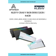 KLEVV CRAS V RGB 32GB 16GBx2 / 48GB 24GBx2 / 64GB 32GBx2 6000MHz/6200MHz DDR5 Gaming Memory Kit