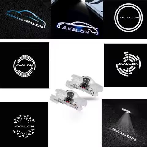 2-4 AVALON Logo Badge Light 2pcs Shadow Door Light For AVALON GR Car Styling AVALON Ghost Courtesy L