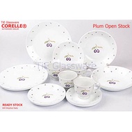 Corelle Plum Loose Item (Soup Plate/Pasta Bowl 21cm//Divided Dish 26cm//Fish Plate//Mug//Noodle