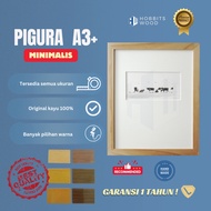 KAYU A3+ Frame/Minimalist Wooden Frame/Wooden Frame/A3+ Paper/No Glass