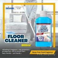 DESANS Mop & Shine Floor Cleaner (800ml) | No Rinse, Shiny & Anti-Bacterial | Safe for Kids & Pets |