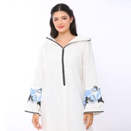 KATUN Djellaba.id Umrah Gamis Muslim Clothes Prayer Robe Hoodie Jalabah Kapucong Women's Linen Cotto