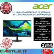 Acer 32" UHD 4K SA322QK / QHD 2K SA322QUA / FULL HD SA322QA Ultra Slim Monitor FreeSync