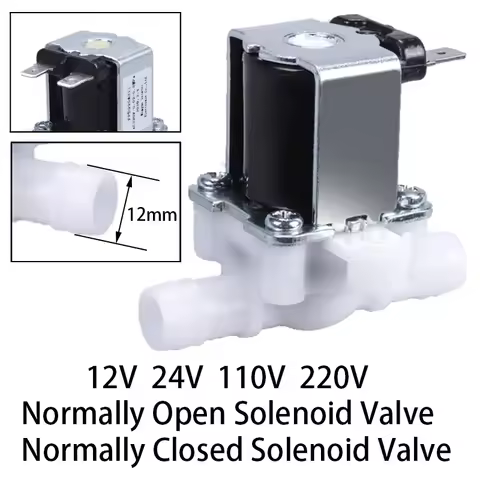Dc 12V 220V Plastic Electric Solenoid Valve Normally Closed Pressure Solenoid Valve Inlet Valve Inle