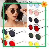 YOLAN Vintage Sunglasses Metal Frame Eyewear Circle Glasses Circle Glasses