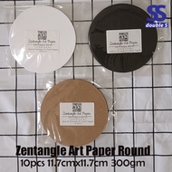 Zentangle Art Paper Round 10pcs 11.7x11.7cm
