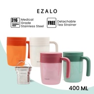 Ezalo 316 Stainless Steel Thermos Coffee Mug Oolong Tea Cup Vacuum Thermos Desktop Mug (400ml)