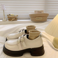 FULL BOX Giày Lolita Khóa BB Đế cao 5cm Màu Đen/Kem Xinh Mary Quai Cài Oxford Nữ mary Búp Bê mới hot