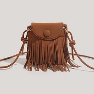 C H A R & K E J NT Genuine 2 0 4 Designs Simia Tassel Shoulder Retro Suede Ethnic Style Messenger Ba