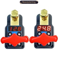 BEAUTYSTARTING 12V-24V Car Battery Cut Off Switch Pure Copper High Power Master Disconnect Digital D