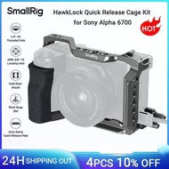 SmallRig A6700 Cage HawkLock Quick Release Cage Kit for Sony Alpha 6700 w Silicone Grip & Cable Clam